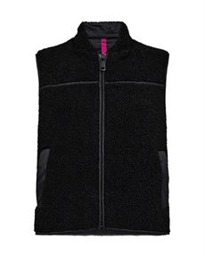 MOS MOSH TEDDY VEST, MMROWE TEDDY WAISTCOAT, BLACK